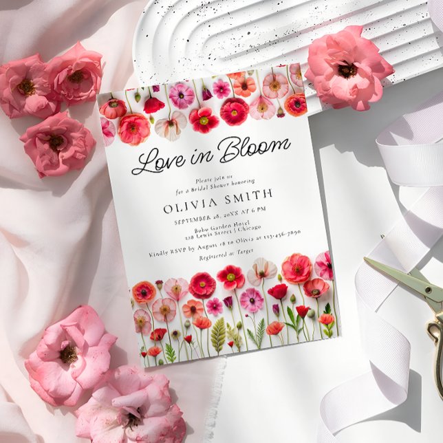 Love In Bloom Wildflower Bridal Shower Invite (Creator Uploaded)