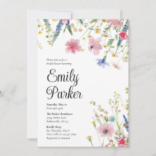 Love in Bloom Wildflower Bridal Shower Invites