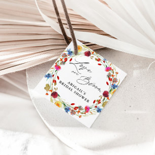 Love in Bloom Wildflower Bridal to Shower Favour Tags