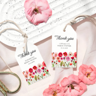 Love in Bloom Wildflower Floral Bridal Shower Gift Tags