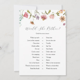 Love in Bloom Wildflower Would She Rather Card