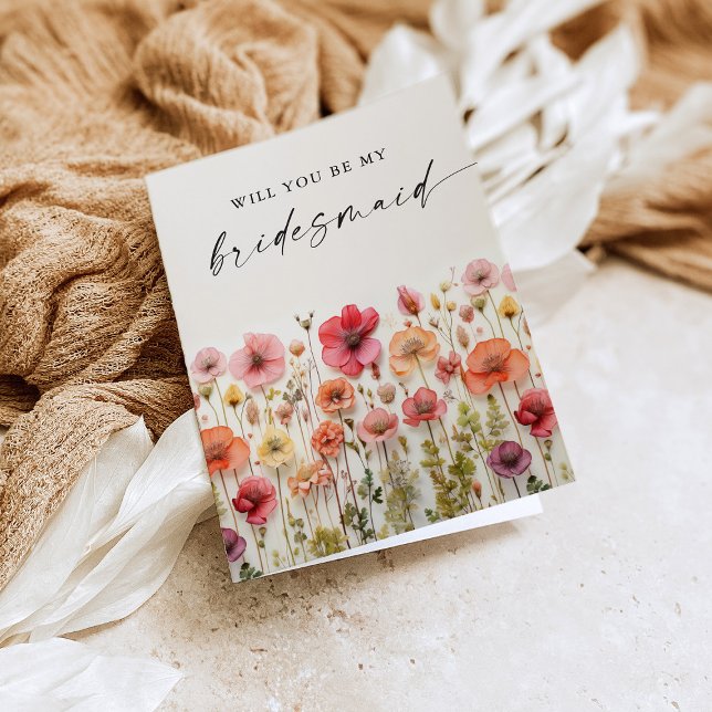 Love in Bloom Will You Be My Bridesmaid Card (Creator Uploaded)
