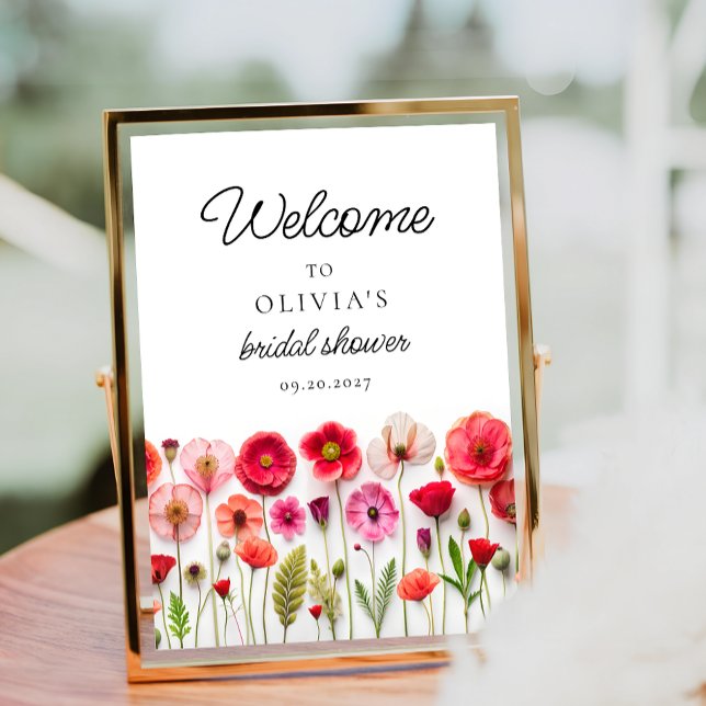 Love In Bloom Wilsdflower Bridal Shower Welcome Poster (Creator Uploaded)