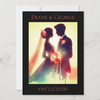 Love in Colour Flat Save The Date Card