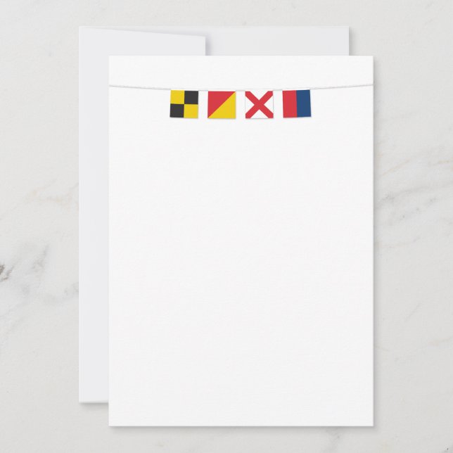 LOVE in Colourful Nautical Signal Flags (Front)
