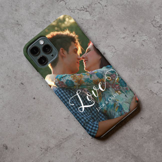Love in Elegant script | Customised photo  iPhone 15 Pro Max Case