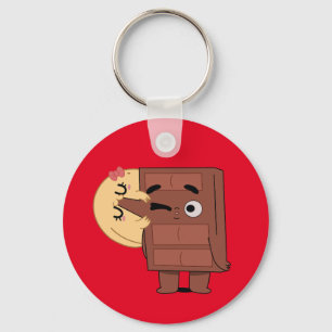 Love in Every Bite Funny Cute Couple Love Pancake  Key Ring
