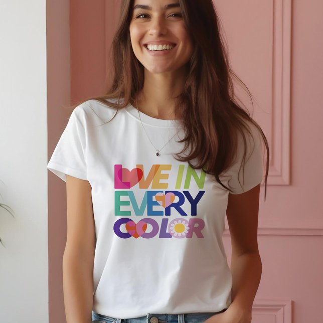 Love in Every Colour Fun LGBTQ Rainbow Colours Hea Tri-Blend Shirt (Creator Uploaded)