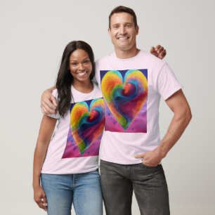 Love in Every Stitch: His & Hers Heart-Shaped  T-Shirt