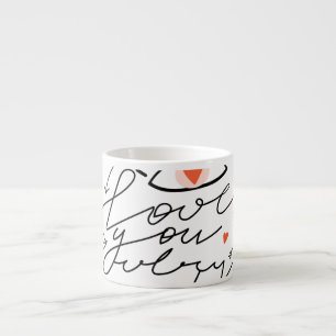 Love in Eyes: Vintage Romantic Beauty. Espresso Cup