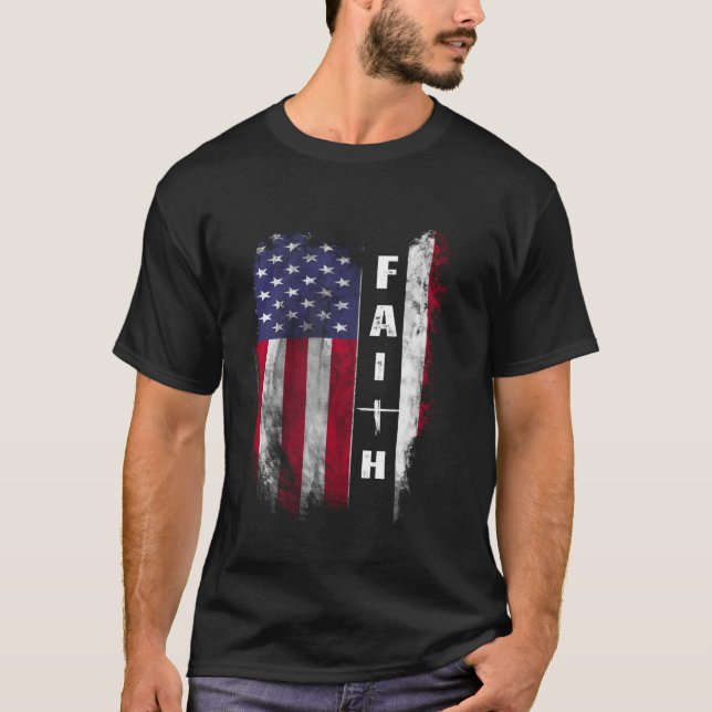 Love in Faith unisex-adult Love in Faith American  T-Shirt (Front)
