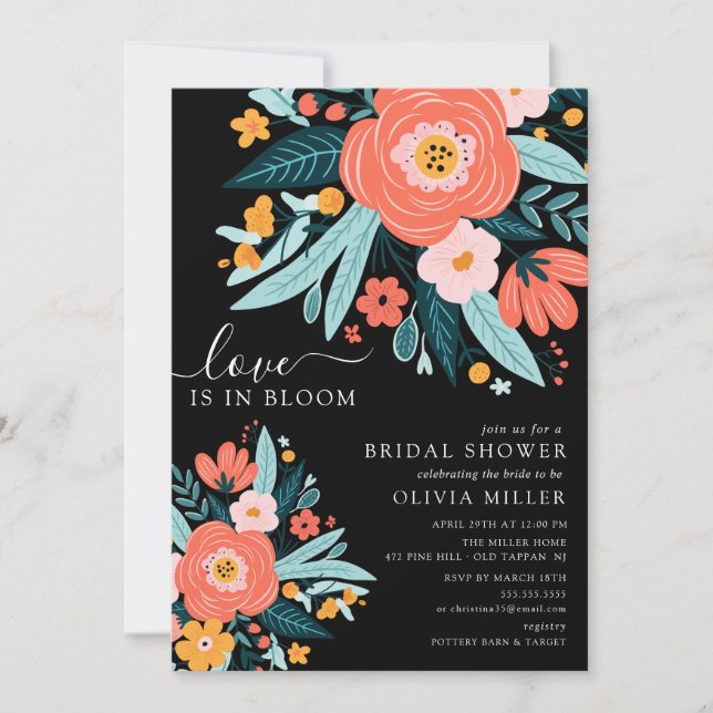 Love in Full Bloom Bridal Shower Invitation (Front)