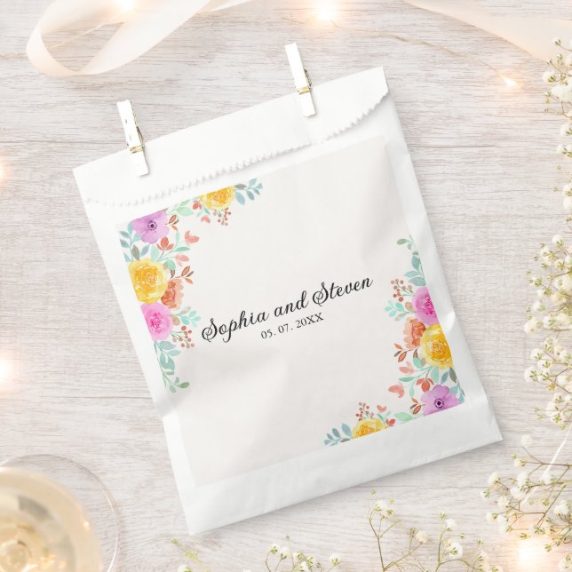 Love in Full Bloom – Springtime Wedding Favour Bags (Clipped)