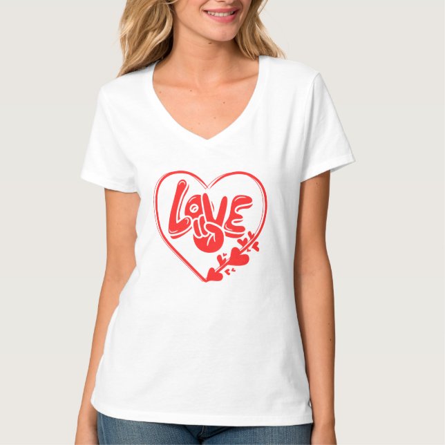Love in Heart – Red Vibe Tee by Freefit t shirt  (Front)