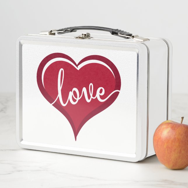 love in heart valentines metal lunch box (In Situ)