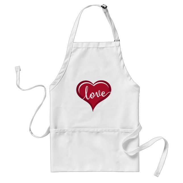 love in heart valentines standard apron (Front)