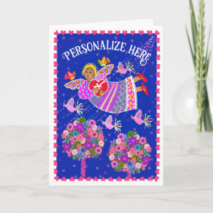 Love in in the Air Angel Personalised Card