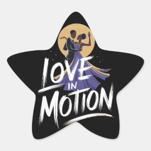 Love in Motion – Romantic African Dance Art Star Sticker