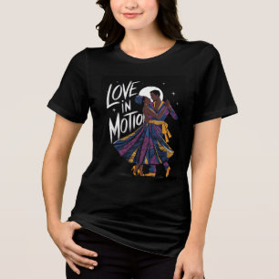 Love in Motion – Romantic African Dance Art Tri-Blend Shirt