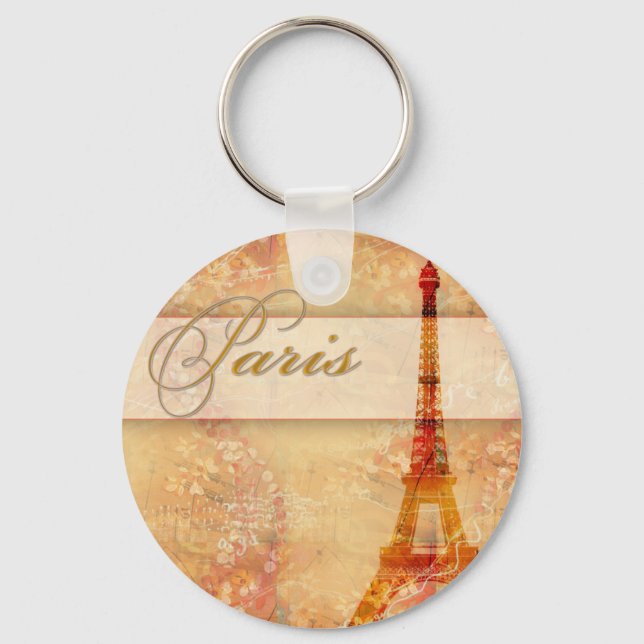 Love in Paris Key Ring (Front)
