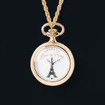 Love in Paris Pocket Watch Necklace<br><div class="desc">Capture the romance of Paris with this elegant “Love in Paris” pocket watch necklace. Featuring a charming Eiffel Tower illustration and delicate heart accents, this design blends vintage style with modern romance. Perfect for everyday wear or as a meaningful gift for someone special who loves Paris, travel, and timeless beauty....</div>