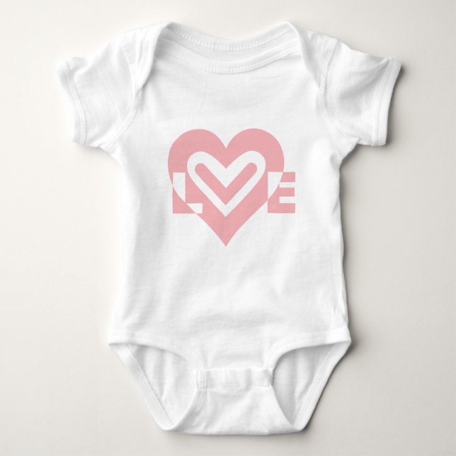 Love in Pink Baby Bodysuit (Front)