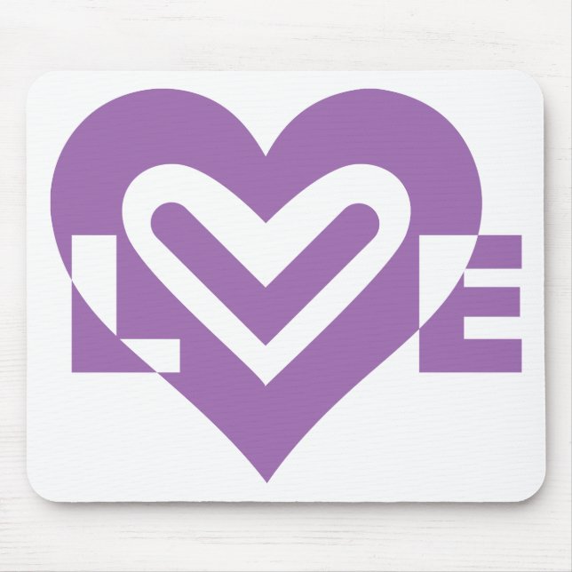 Love in Purple Mouse Pad (Front)