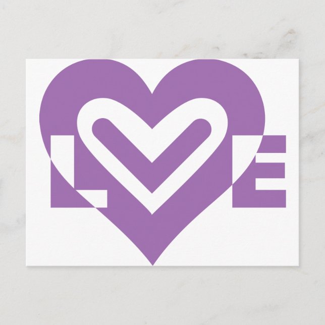 Love in Purple Postcard (Front)