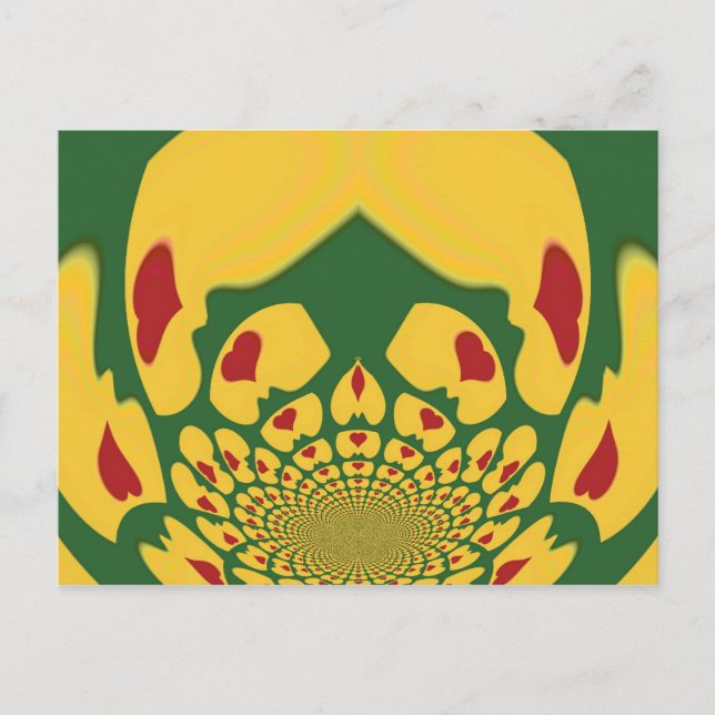 Love in Rasta Colours: Reggae Hearts Postcard (Front)