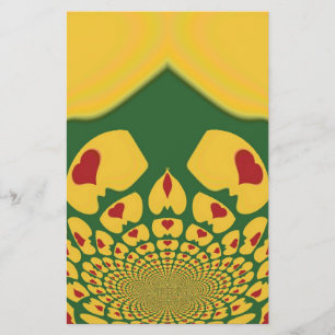 Love in Rasta Colours: Reggae Hearts Stationery