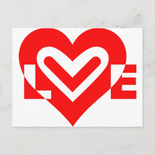 Love in Red Postcard
