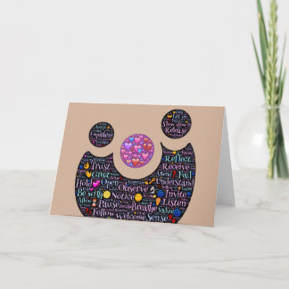 Love in relationship greeting card with envelope