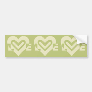 Love in Sage Green Bumper Sticker