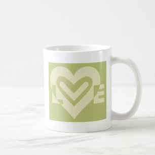 Love in Sage Green Coffee Mug