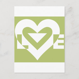 Love in Sage Green Postcard