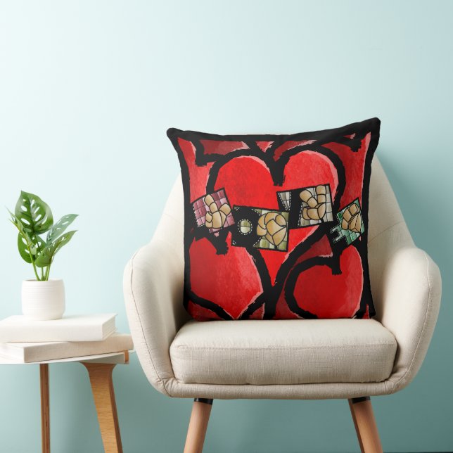 LOVE in sign language – Heart Pillow (Chair)