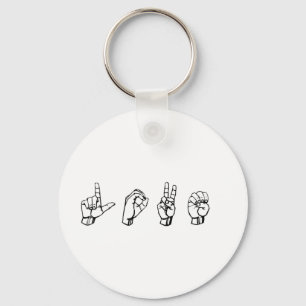 Love in Sign Language Key Ring
