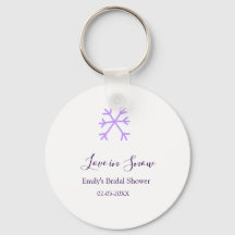 Love in Snow bridal shower purple snowflakes paste