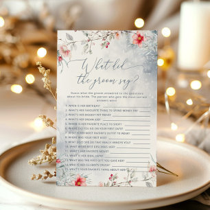 Love in snow What did the groom say bridal shower