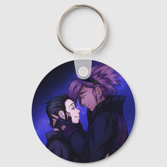 Love in Space Key Ring (Front)