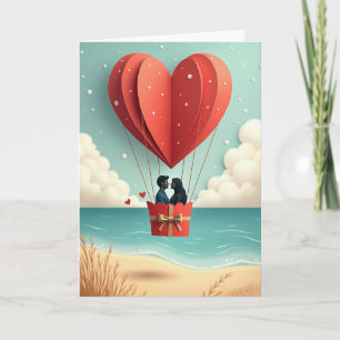 Love In The Air Hot Air Balloon Card