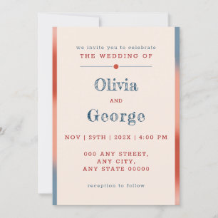 Love in the Air: Simply Elegant Wedding   Invitation