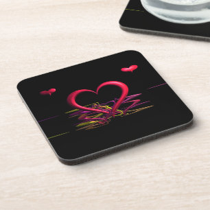 Love in the Darkness Plastic Coaster