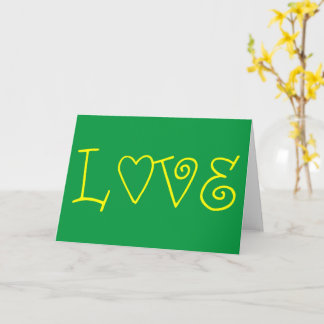 LOVE in yellow Card