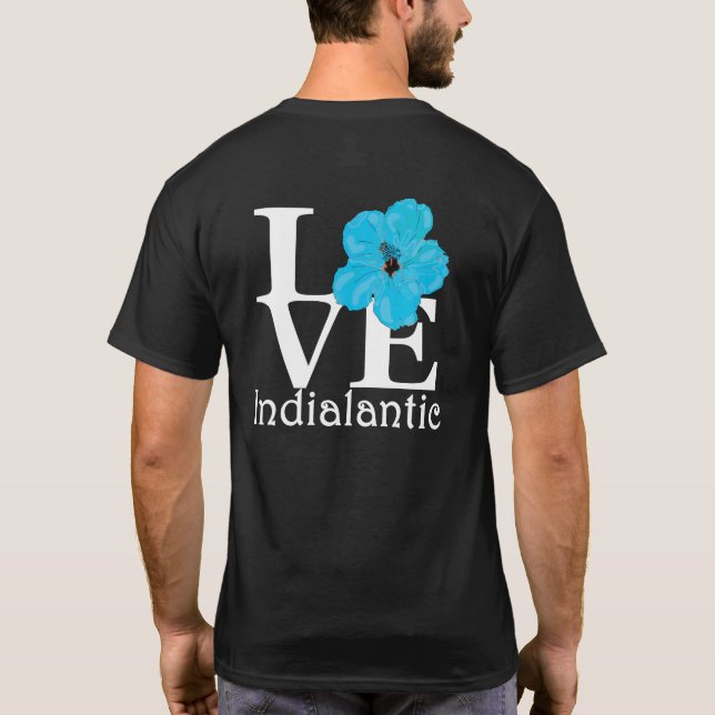 LOVE Indialantic Blue Hibiscus T-Shirt (Back)