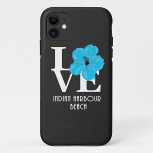 LOVE Indian Harbour Beach Blue Hibiscus Case-Mate iPhone Case