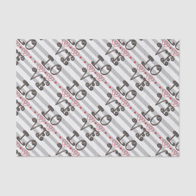 Love Infinity Times Infinity Large Pattern Tissue Paper (Front)