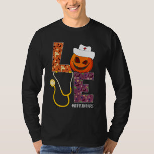 Love Infusion Nurse Life Nurse Halloween Pumpkin C T-Shirt