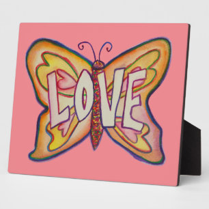 Love Inspirational Butterfly Painting Gift Plaque