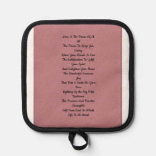 Love Inspirational Pot Holder